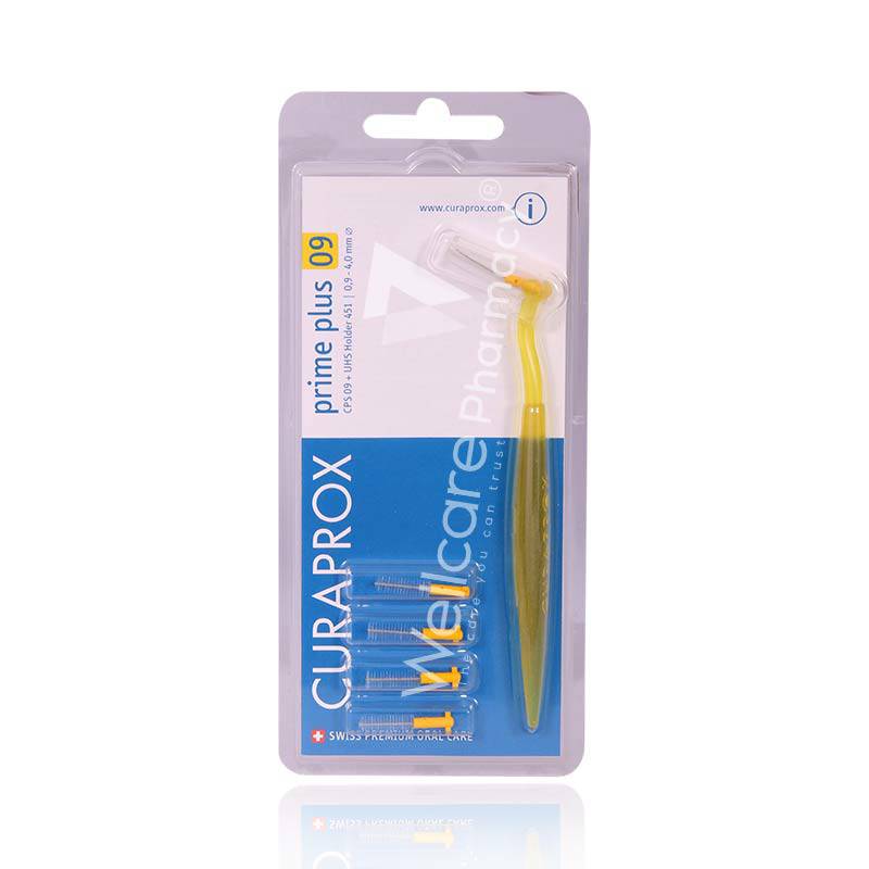 Curaprox Prime Plus Cps09 Interdental Brush With Yellow Holder Curaprox Prime Plus Cps09 Interdental Brush With Yellow Holder