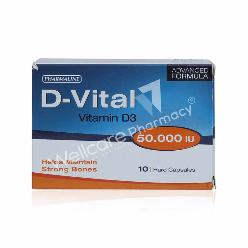 D-Vital Vitamin D3 50,000Iu Hard Capsules 10'S D-Vital Vitamin D3 50,000Iu Hard Capsules 10'S