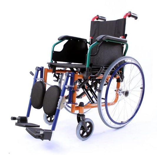 Dayang Steel Child Wheelchair Powder Coated Steel Frame Dy01980ac-35