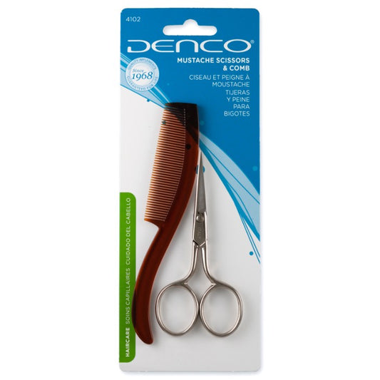 Denco Mustache Scissors & Comb