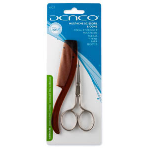 Denco Mustache Scissors & Comb