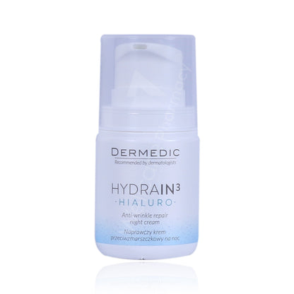 Dermedic Hydrain 3 Hialuro Anti Wrinkle Repair Night Cream 55G