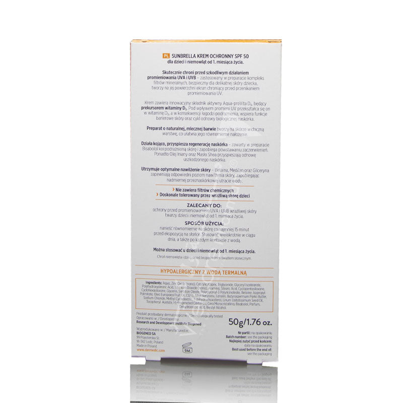 Dermedic Sunbrella Spf 50 Baby Sun Protection Face Cream 50g