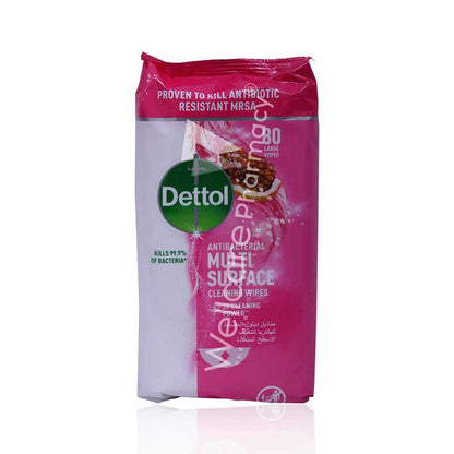 Dettol Anti Bacterial Multi Surface Wipes Pomegranate 80'S