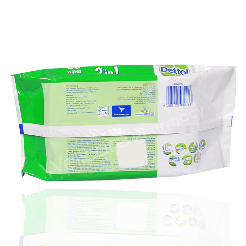 Dettol Anti Bacterial Wipes 80'S
