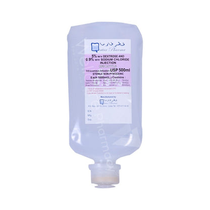 Dextrose 5% Plus Sodium Chloride 0.9% Bottle 500ml