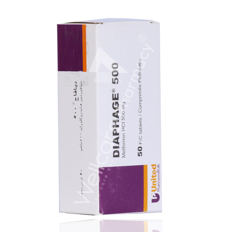 Diaphage 500mg Tablets 50'S