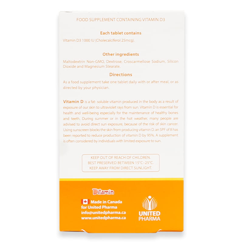 Ditamin Adulvit Vitamin D3 1000iu Tablets 30'S