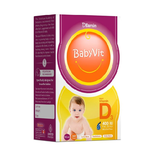 Ditamin Babyvit Vitamin D3 400 Iu Drops 10Ml
