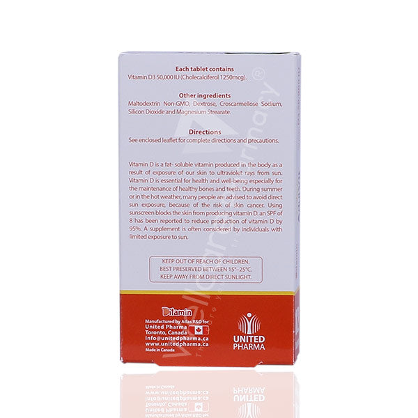 Ditamin Vitamin D3 50.000 Tablets 12'S