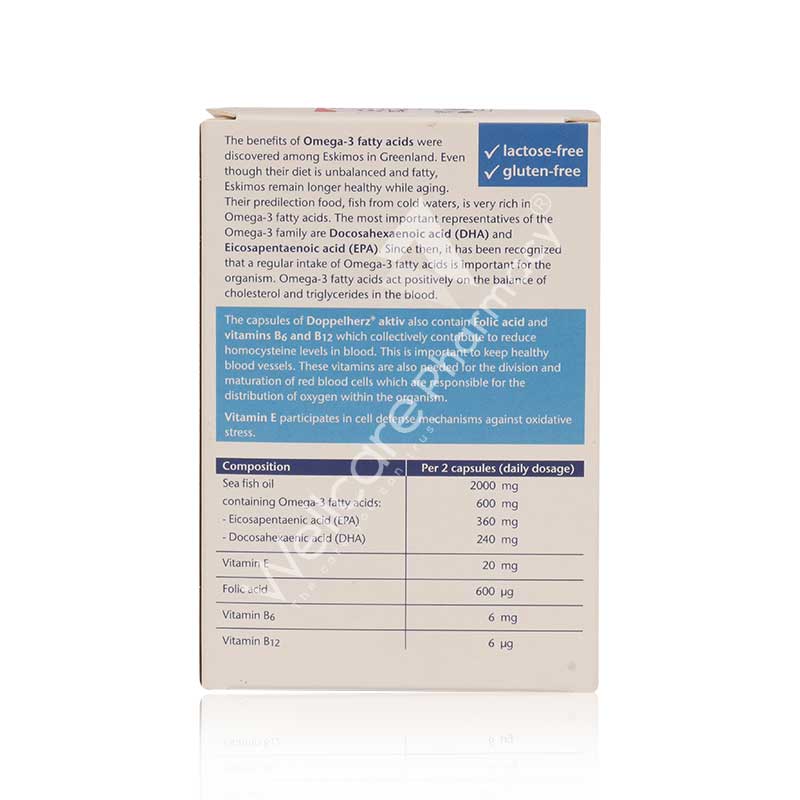 Doppelherz Aktiv Omega 3 + Folic Acid Capsules 30'S