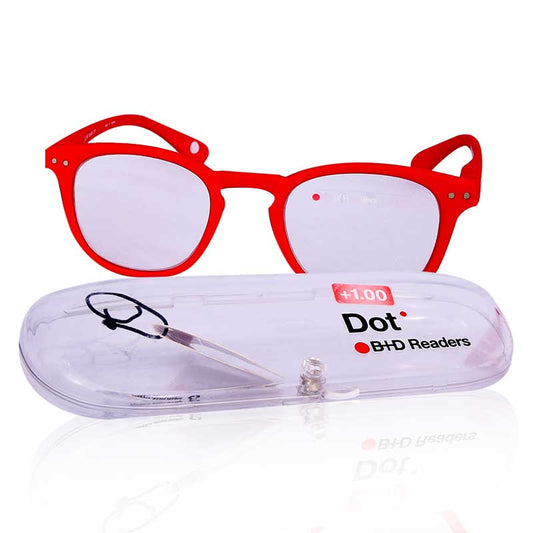 Dot B+D Reader Matt Red +1