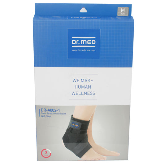 Dr-Med A002-1 Cross Strap Ankle Support With Stays(M)right - Wellcare Pharmacy