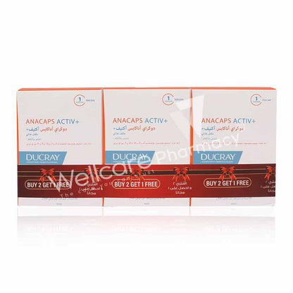 Ducray Anacaps Active+ Capsules 30'S 2+1 Free
