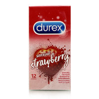 Durex Sensual Strawberry Condoms 12'S