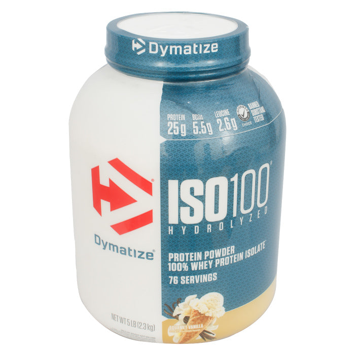Dymatize Iso 100% Whey Protein Powder Gourmet Vanilla 5lb(2.3kg)
