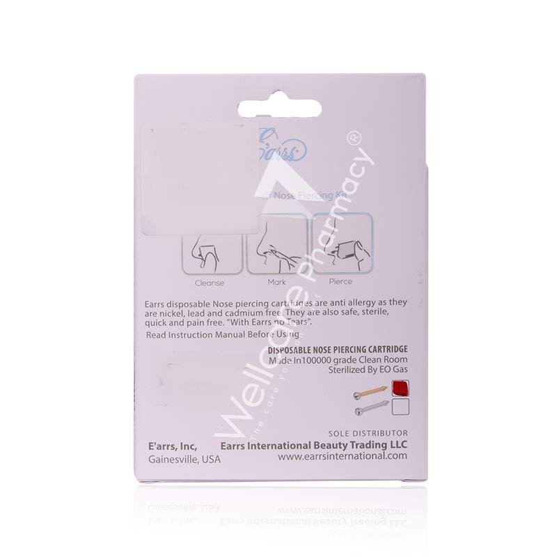 Earrs Epn-201-01-4G 2Mm Crystal Self Nose Piercing Kit Gold