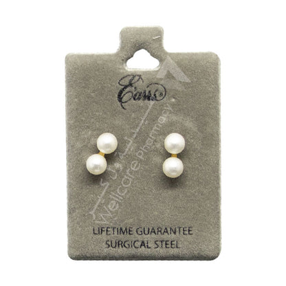 Earrs Double Pearl Drop