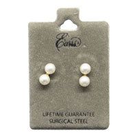 Earrs Double Pearl Drop