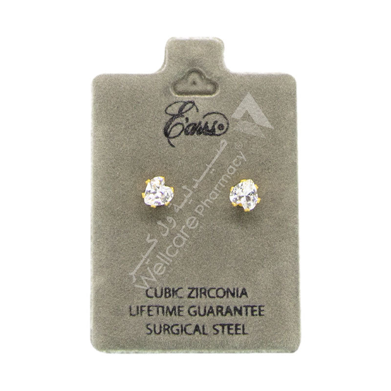 Earrs Eb468 Heart Shaped Cubic Zirconia