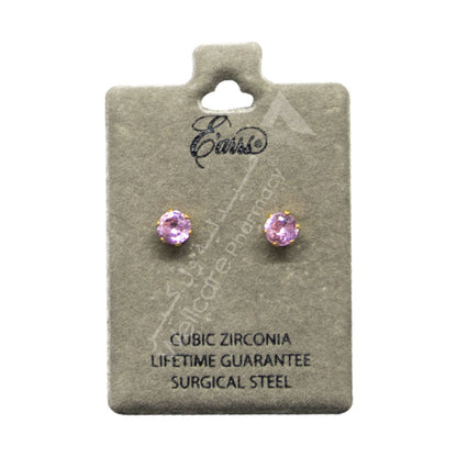 Earrs Pink Cubic Zirconia