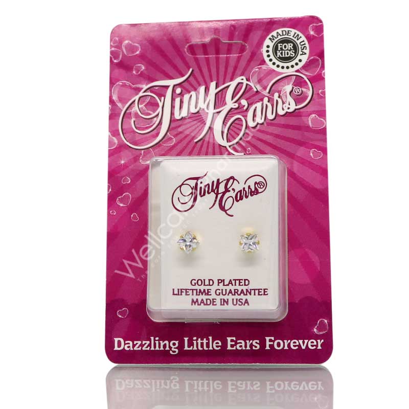 Earrs Te786-4X4 Square Cubic Zirconia