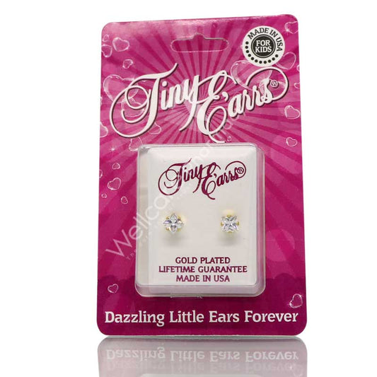 Earrs Te786-4X4 Square Cubic Zirconia