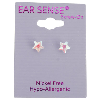 Earsense-B20- Silver 6mm Ab Star Studs