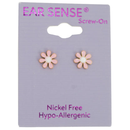 Earsense-B24-8mm Peach Flower With White Centre - Wellcare Pharmacy