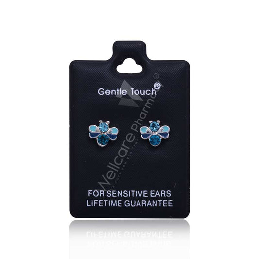 Earsense Gt126 Turquoise Tonal Crystal Bee Studs