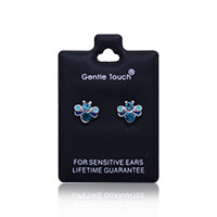 Earsense Gt126 Turquoise Tonal Crystal Bee Studs