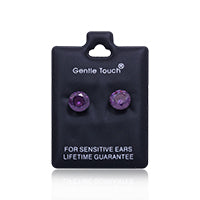 Earsense Gt37 8Mm Amethyst Mutifaceted Studs