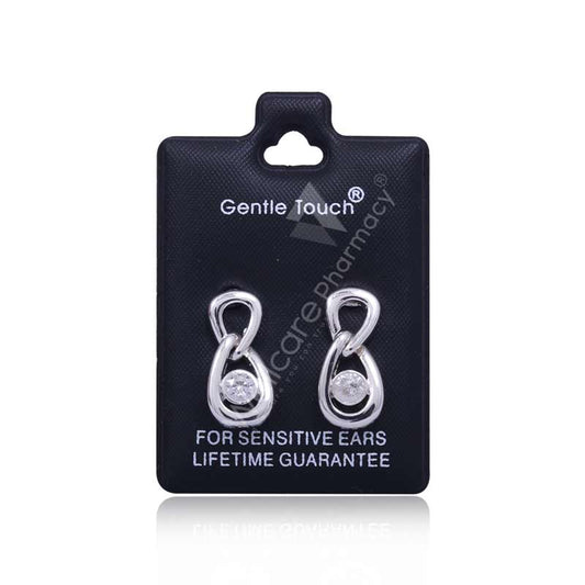 Earsense Gt58 Silver Looped Clear Crystal Insert
