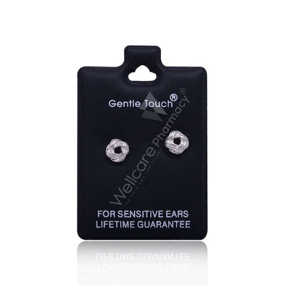 Earsense Gt82 Silver Love Knot Stud