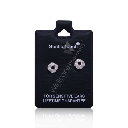 Earsense Gt82 Silver Love Knot Stud