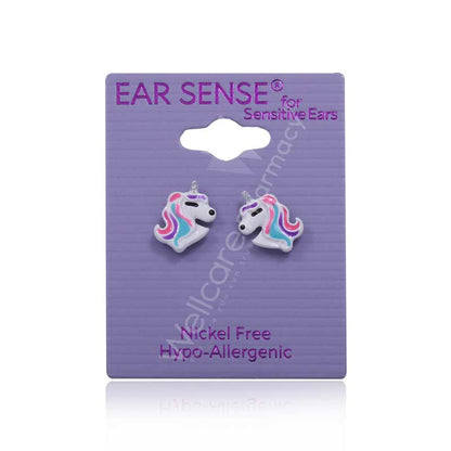 Earsense K21 White Unicorn Studs