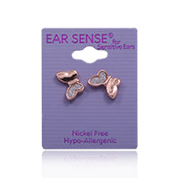Earsense K36 Rose Gold Butterfly W Crystals