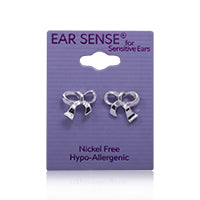 Earsense K9 Silver Bow Studs
