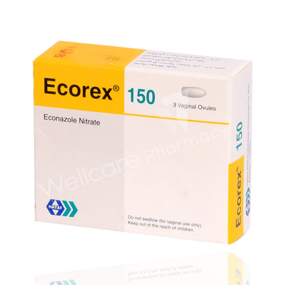 Ecorex 150mg Vaginal Ovules 3'S - Wellcare Pharmacy