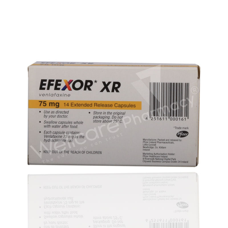 Efexor Xr 75mg Capsules 14'S