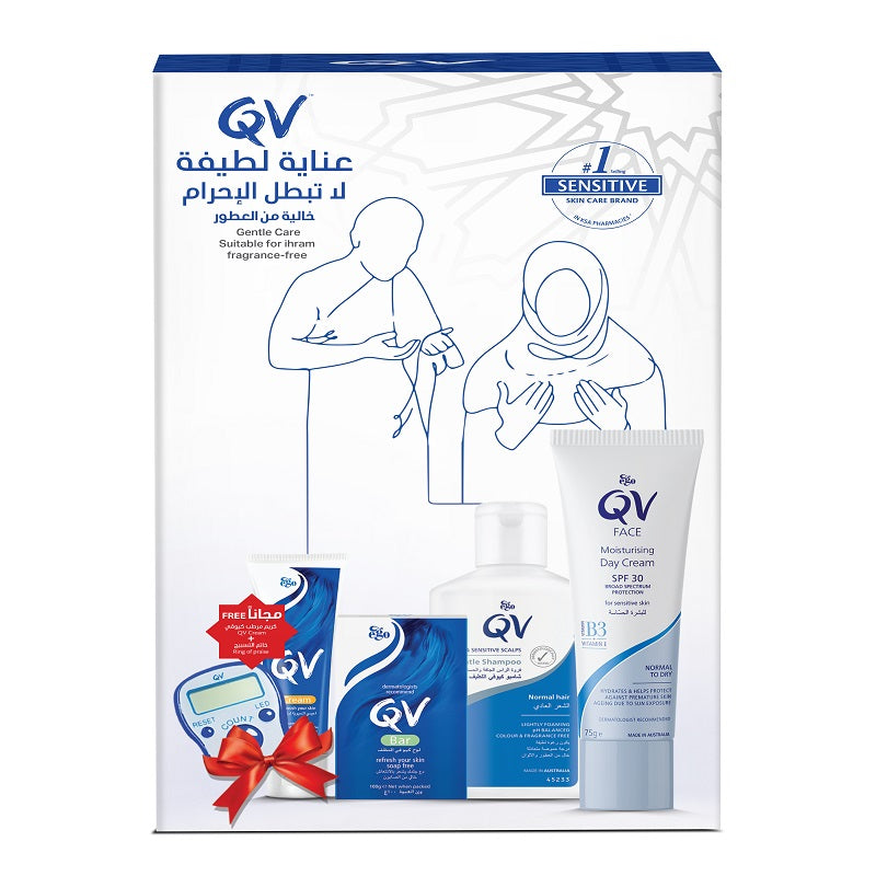 Ego Hajj Kit-Qv Bar 100g+gentle Shampoo 95g+face Day Cream 75g+free Cream 50g&Tasbeeh Counter - Wellcare Pharmacy