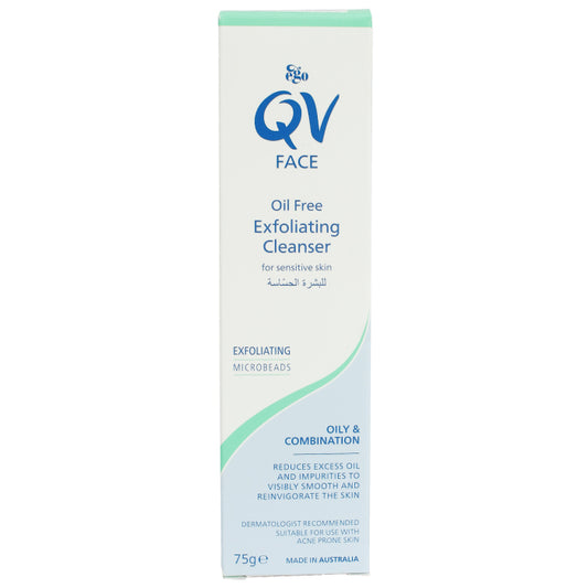 Ego Qv Face Oil Free Exfoliating Cleanser 75g - Wellcare Pharmacy