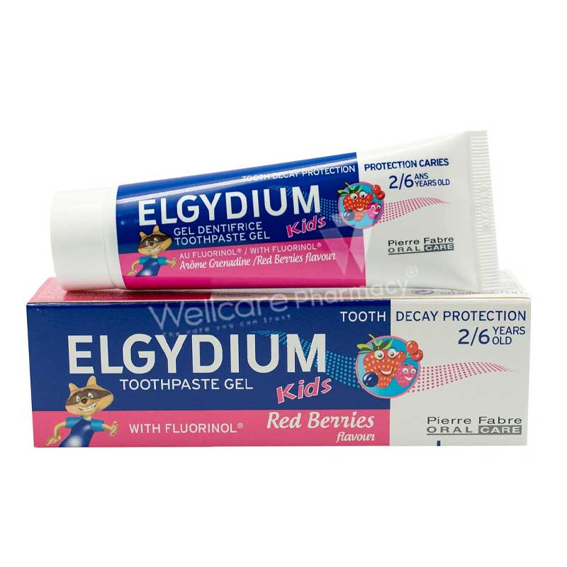 Elgydium Kids Toothpaste Gel Red Berries Flavour 2 To 6 Years 50Ml