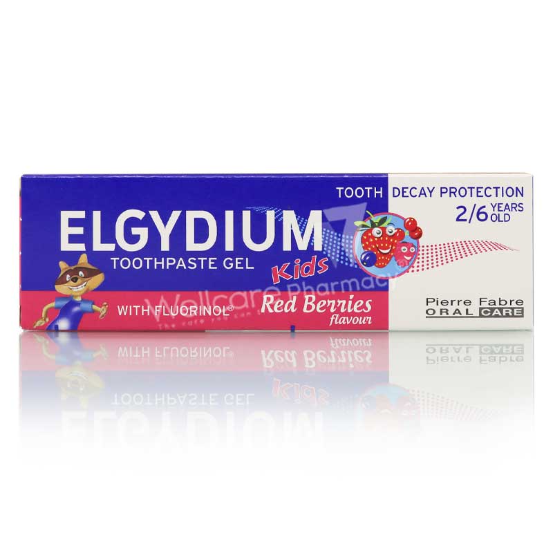 Elgydium Kids Toothpaste Gel Red Berries Flavour 2 To 6 Years 50Ml
