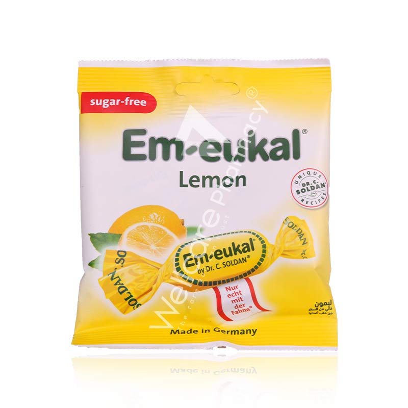 Em-Eukal Lemon Drops Sugar Free 50G