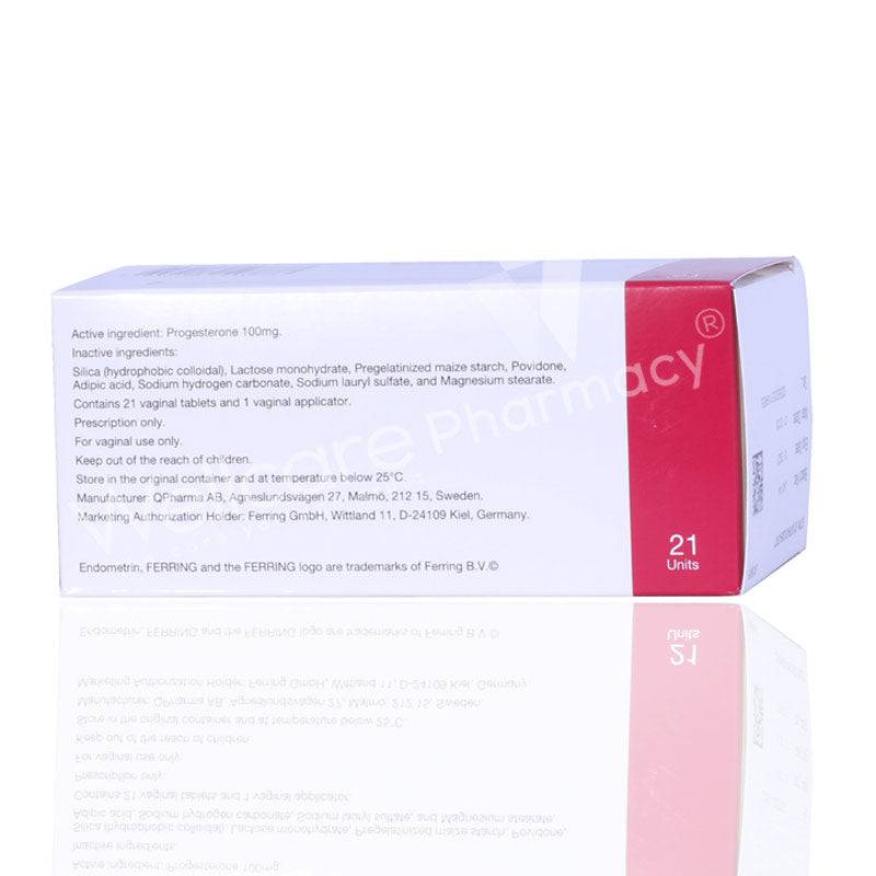 ENDOMETRIN 100MG VAG TABLETS 21'S ENDOMETRIN 100MG VAG TABLETS 21'S