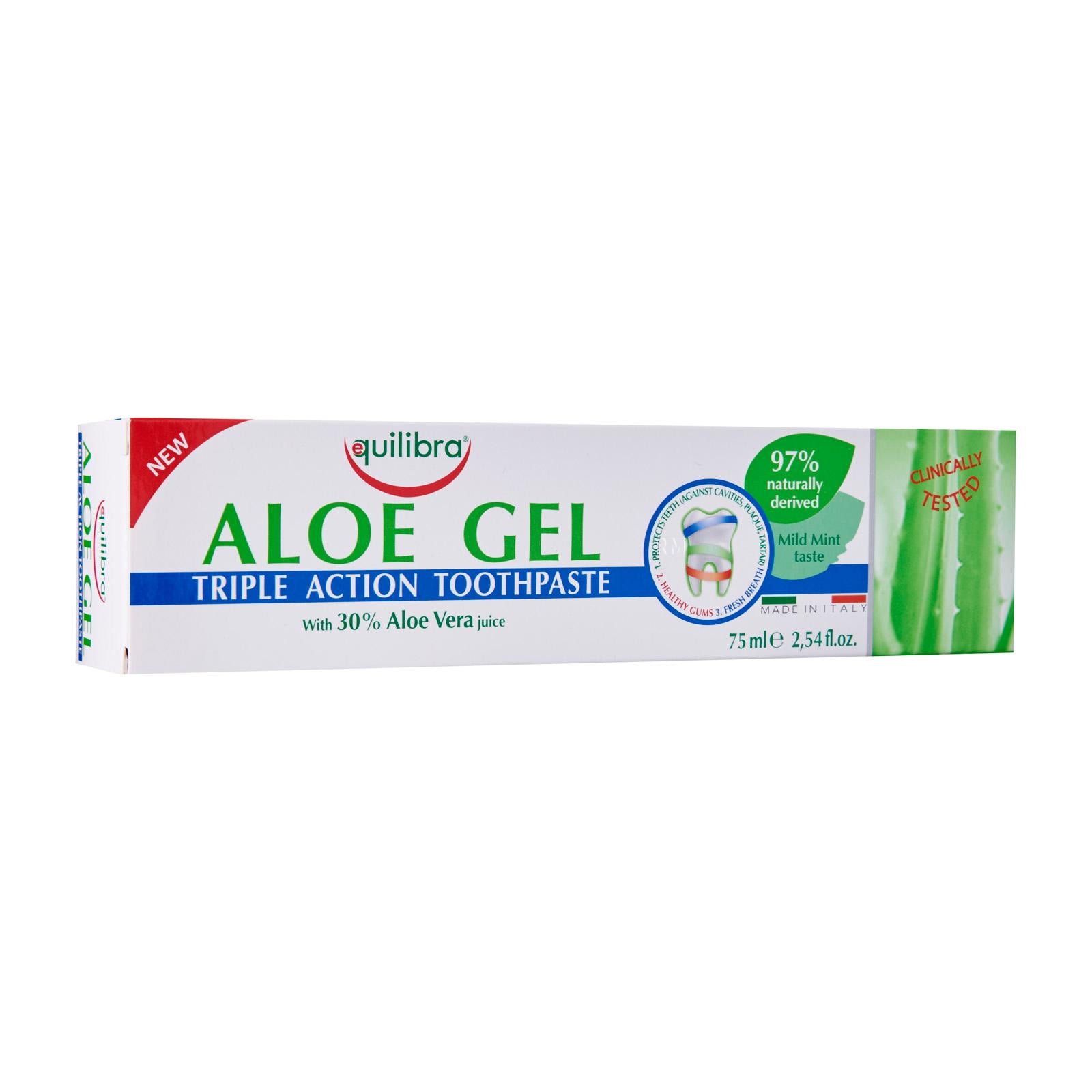 Equilibra Aloe Gel Triple Action Toothpaste 75ml