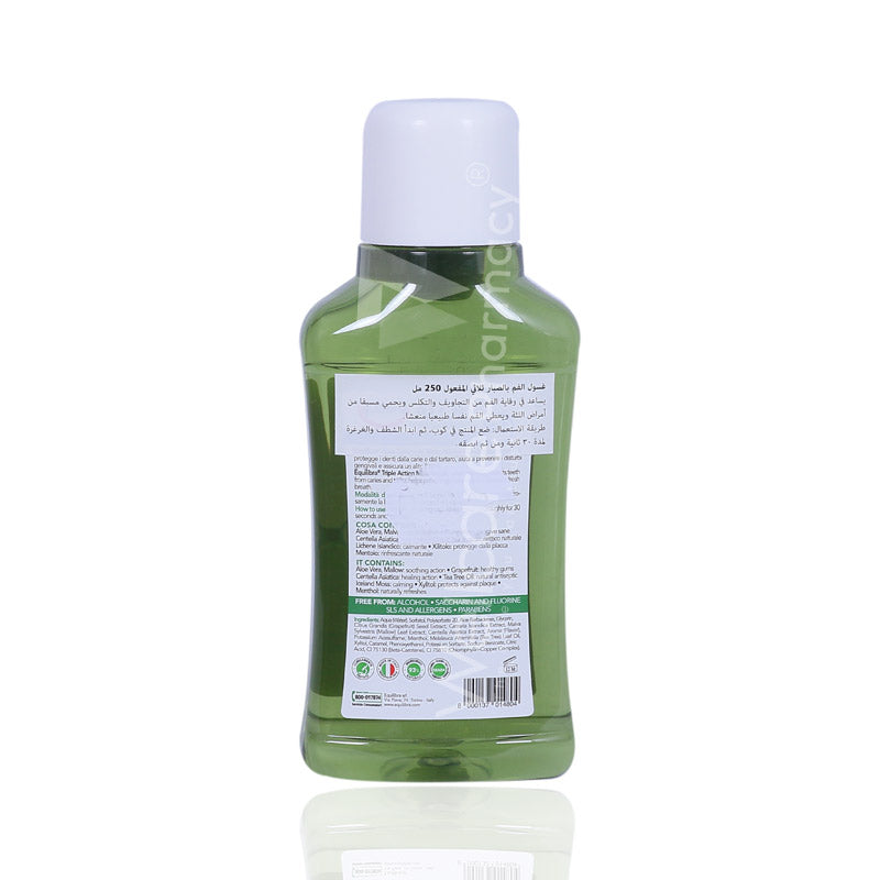 Equilibra Aloe Triple Action Mouth Wash Mini 250Ml