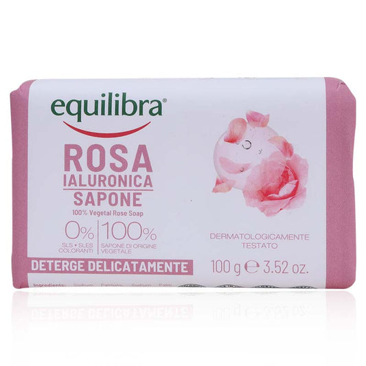 Equilibra Hyaluronic 100% Vegetal Rose Soap