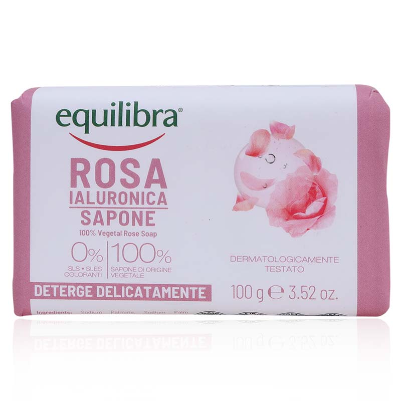 Equilibra Hyaluronic 100% Vegetal Rose Soap - Wellcare Pharmacy